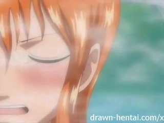 Uno pieza hentai - nami extended bañera escena