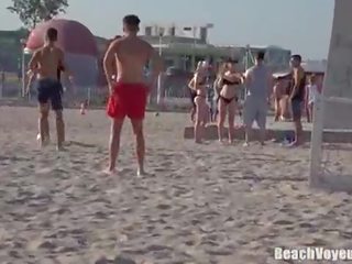 Sexy bikini latine adoleshencë i madh bythë sandale me një gisht